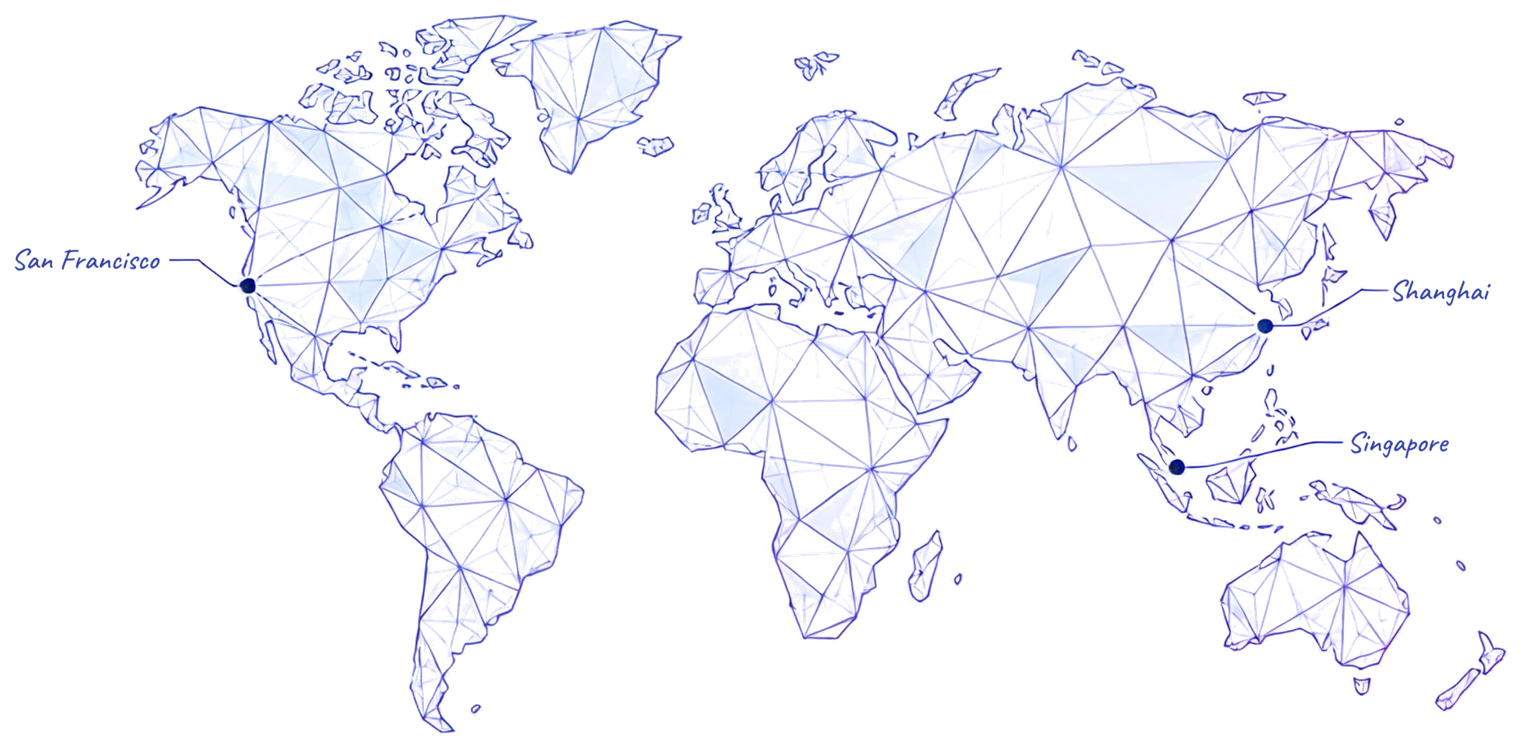 Global offices in Shanghai, San Francisco, and Singapore